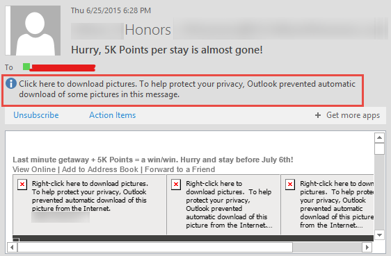 Outlook – Automatically Display Images